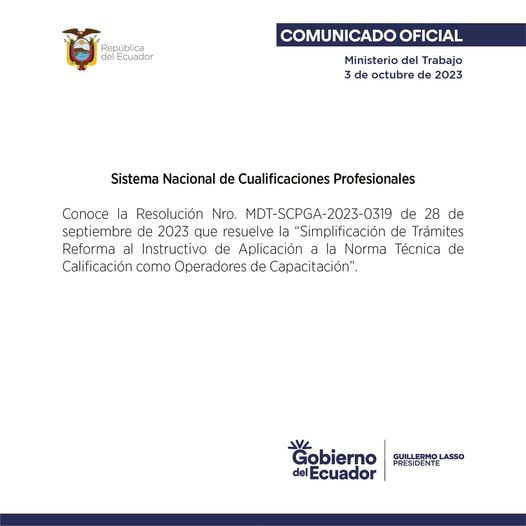 Comunicado Subsecretaria de cualificaciones